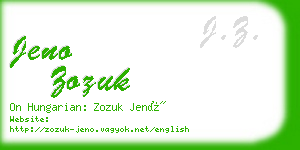 jeno zozuk business card